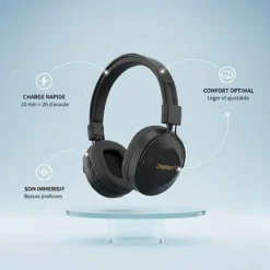 Casque Bluetooth R22  basses profondes, confort et simplicité