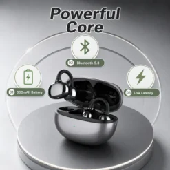 écouteurs Bluetooth sans fil Deepbass AP15 à clip d’oreille haute qualité Noir - Image 3