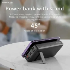 KONFULON Power Bank 20000mAh Wireless, Fast Charge 22.5W USB-C +15W Sans Fil QC 3.0 - Image 4