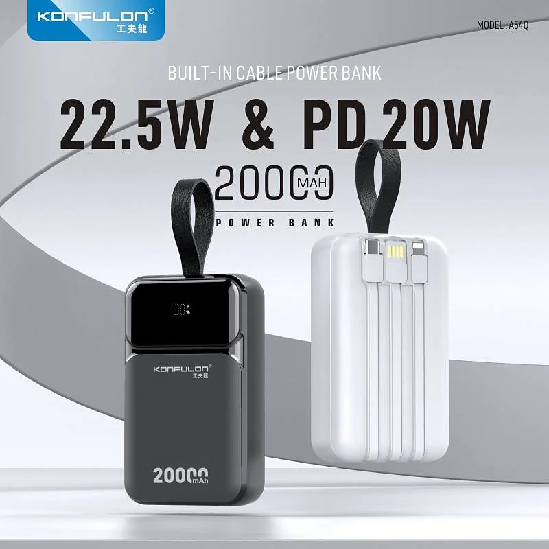 Batterie externe KONFULON 20000mAh – Modèle A54Q
