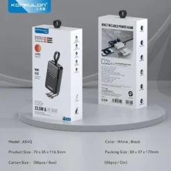 Batterie externe KONFULON 20000mAh – Modèle A54Q - Image 5