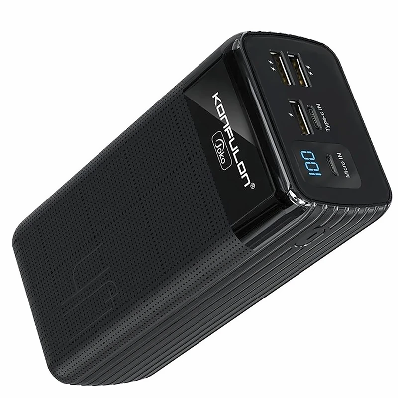 Power Bank Konfulon A21SQ 40000 mAh grande capacité et 4 ports de sortie - Image 2