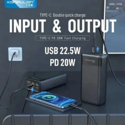 Power Bank Konfulon A21SQ 40000 mAh grande capacité et 4 ports de sortie - Image 3